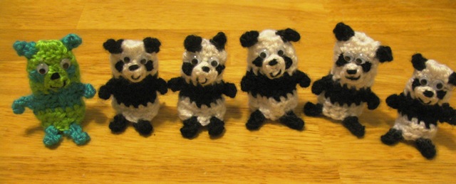 pandas in line