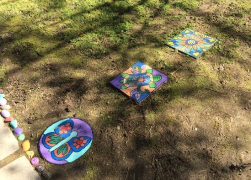 faded stepping stones