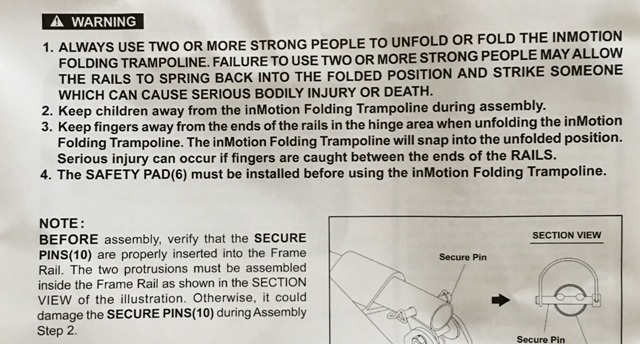 trampoline directions