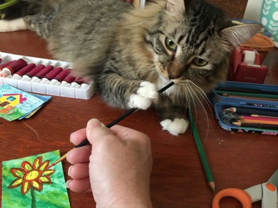 helping paint