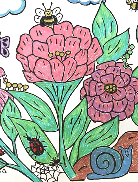 whimsical pink flowers