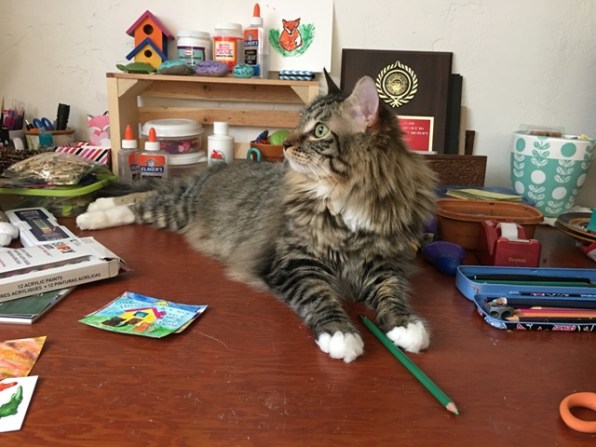 foster on desk