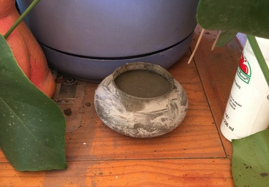 small cement container