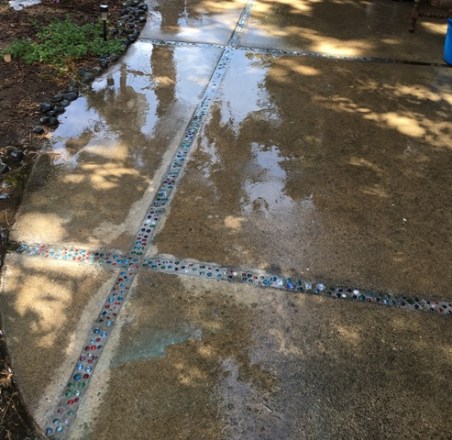 wet sidewalk
