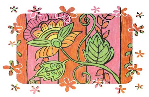 boho flower frame
