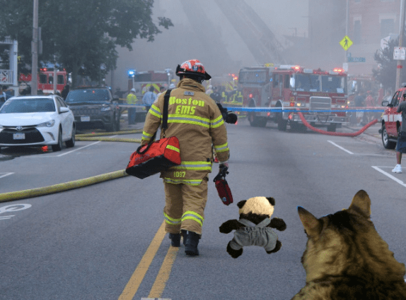 a following firefighter