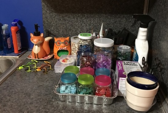 containers on counter